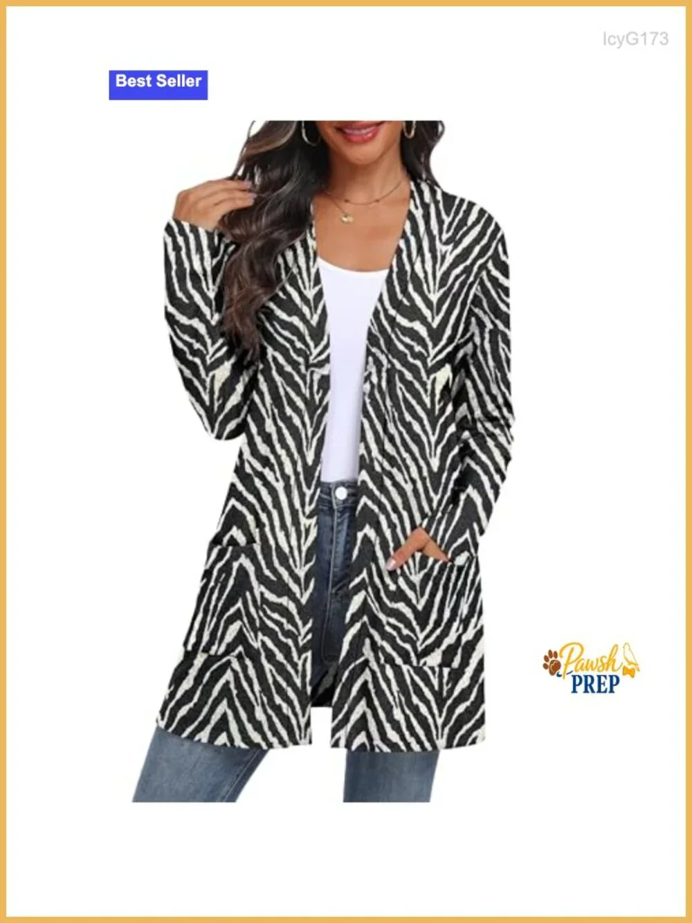 Women's Open Front Cable Knit Sweater Cardigan with Pockets Long Sleeve
